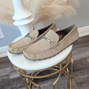 Coach Beige Suede Loafers